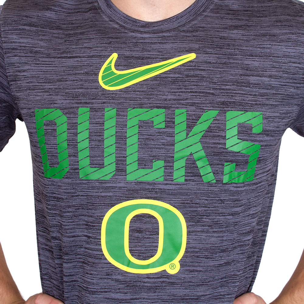 Classic Oregon O, Nike, Black, Crew Neck, Performance/Dri-FIT, Men, Velocity, T-Shirt, 798026